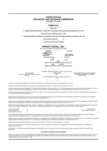 Thumbnail Sprout Social
 10-K Annual Report 2023