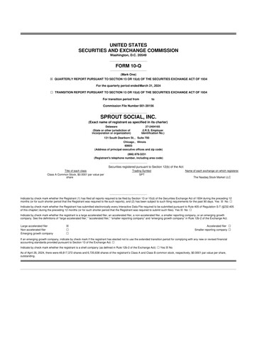 Thumbnail Sprout Social
 10-Q Quarterly Report FY2024 