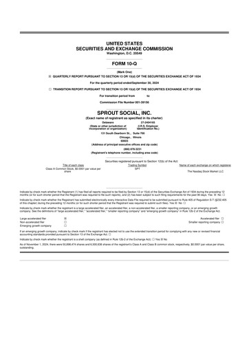 Thumbnail Sprout Social
 10-Q Quarterly Report FY2024 