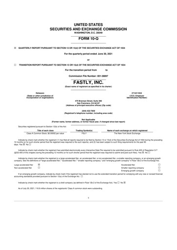 Thumbnail Fastly
 10-Q Quarterly Report FY2021 