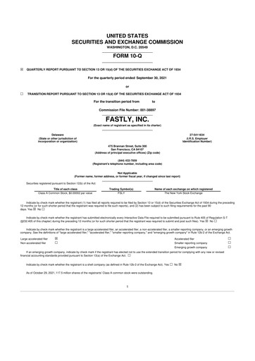 Thumbnail Fastly
 10-Q Quarterly Report FY2021 