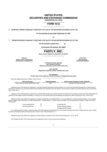 Thumbnail Fastly
 10-Q Quarterly Report FY2022 