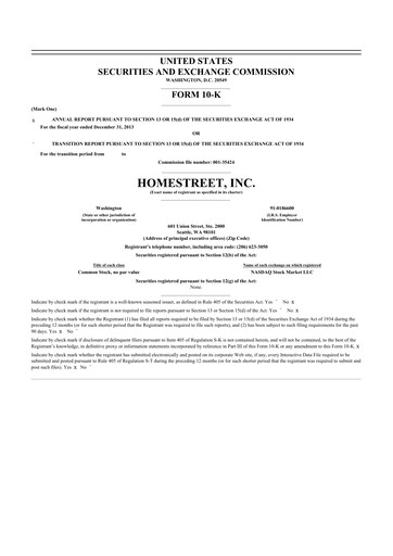 Thumbnail Mechanics Bancorp 10-K Annual Report 2013