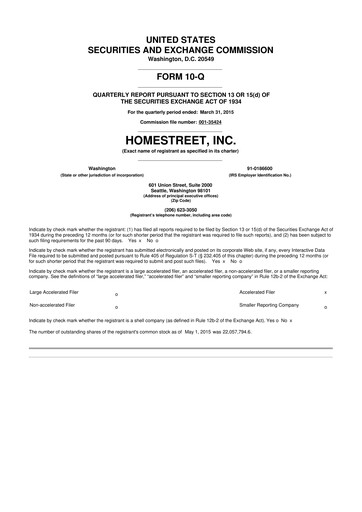 Vorschaubild Mechanics Bancorp 10-Q Quartalsbericht 2015 