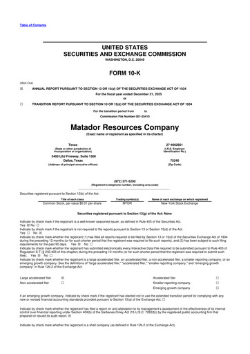 Thumbnail Matador Resources 10-K Annual Report 2025