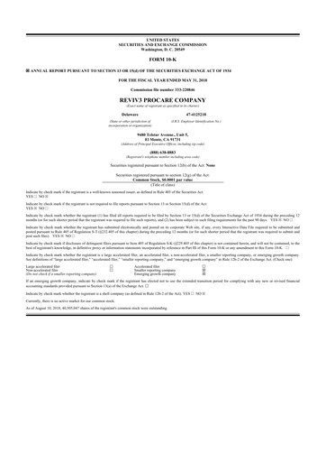 Miniature AXIL Brands 10-K Rapport annuel 2018