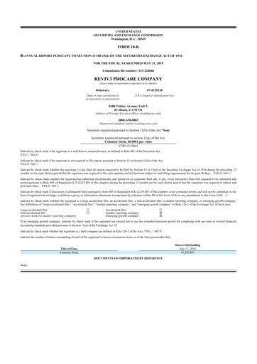 Miniature AXIL Brands 10-K Rapport annuel 2019