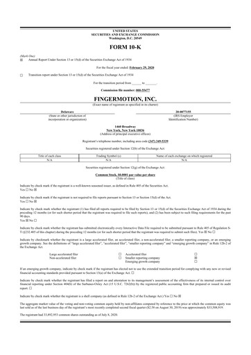 Thumbnail FingerMotion
 10-K Annual Report 