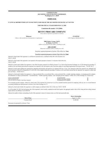 Miniature AXIL Brands 10-K Rapport annuel 2020