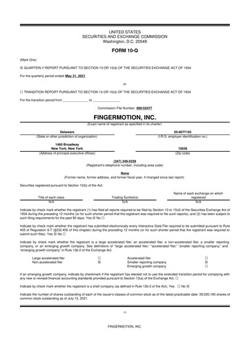 Thumbnail FingerMotion
 10-Q Quarterly Report FY2022 
