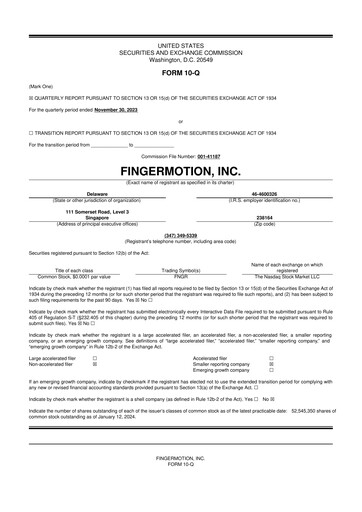 Thumbnail FingerMotion
 10-Q Quarterly Report FY2024 