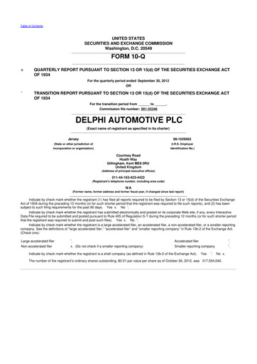 Thumbnail Aptiv 10-Q Quarterly Report FY2012 