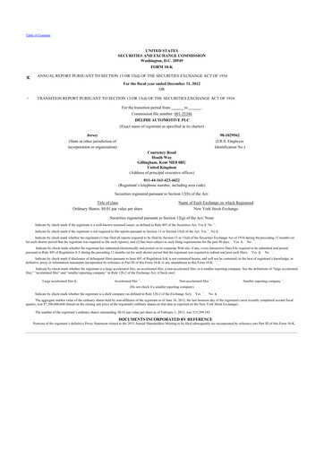 Thumbnail Aptiv 10-K Annual Report 2012