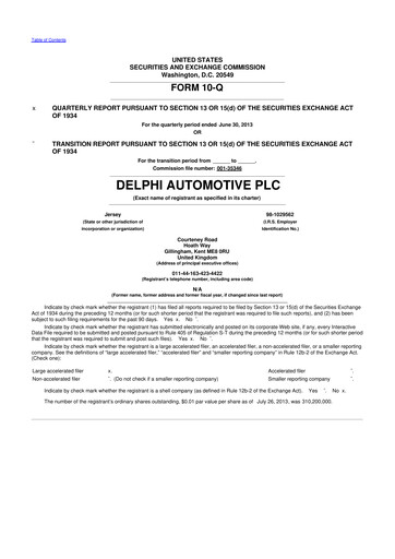 Thumbnail Aptiv 10-Q Quarterly Report FY2013 