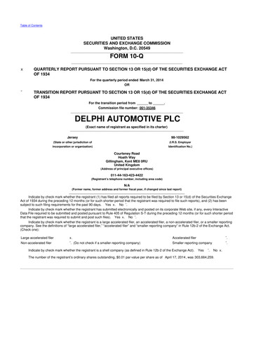 Thumbnail Aptiv 10-Q Quarterly Report FY2014 