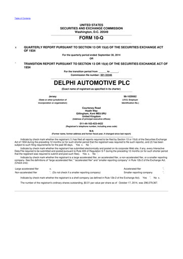 Thumbnail Aptiv 10-Q Quarterly Report FY2014 