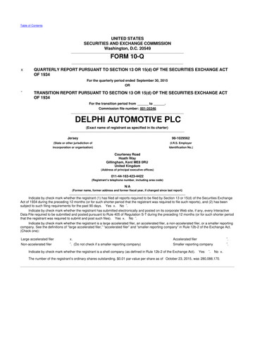 Thumbnail Aptiv 10-Q Quarterly Report FY2015 