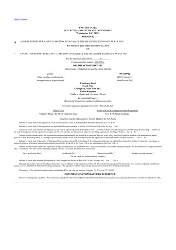 Thumbnail Aptiv 10-K Annual Report 2015