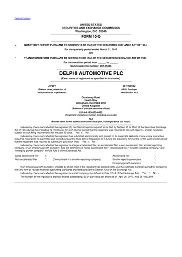 Thumbnail Aptiv 10-Q Quarterly Report FY2017 