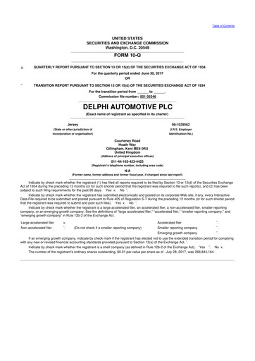 Thumbnail Aptiv 10-Q Quarterly Report FY2017 