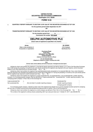 Thumbnail Aptiv 10-Q Quarterly Report FY2017 