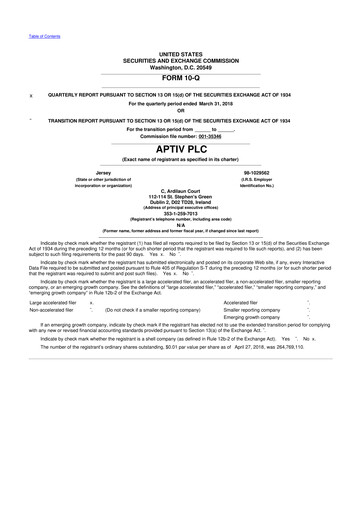 Thumbnail Aptiv 10-Q Quarterly Report FY2018 