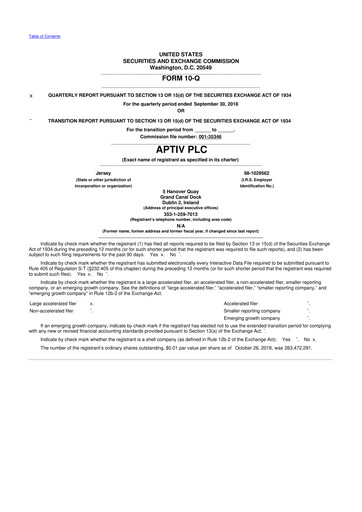 Thumbnail Aptiv 10-Q Quarterly Report FY2018 