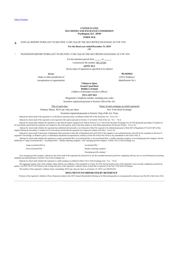 Thumbnail Aptiv 10-K Annual Report 2018