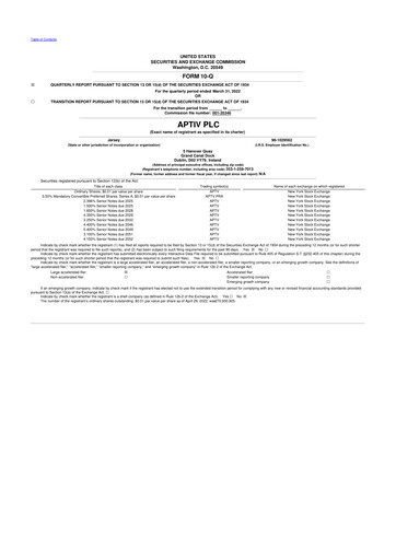 Thumbnail Aptiv 10-Q Quarterly Report FY2022 