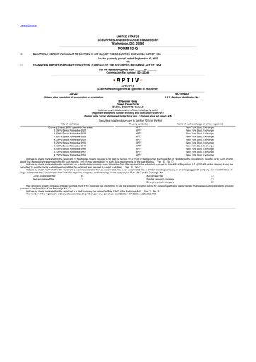 Thumbnail Aptiv 10-Q Quarterly Report FY2023 