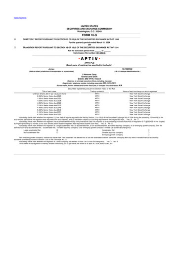 Thumbnail Aptiv 10-Q Quarterly Report FY2024 
