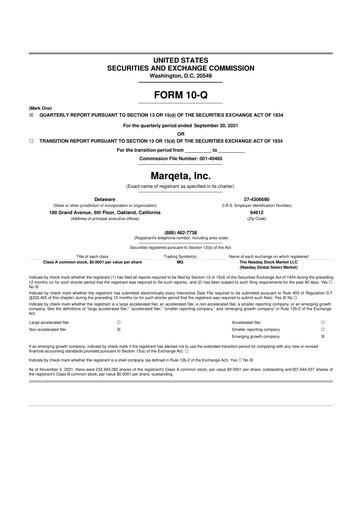 Thumbnail Marqeta 10-Q Quarterly Report FY2021 