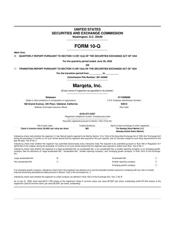 Thumbnail Marqeta 10-Q Quarterly Report FY2026 