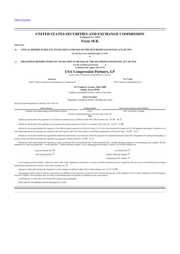 Thumbnail USA Compression Partners
 10-K Annual Report 2019