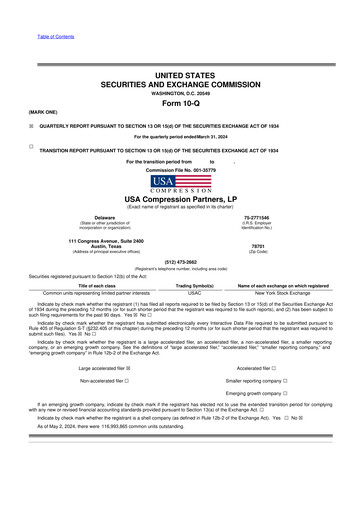 Thumbnail USA Compression Partners
 10-Q Quarterly Report FY2024 