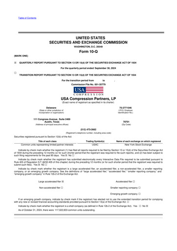 Thumbnail USA Compression Partners
 10-Q Quarterly Report FY2024 