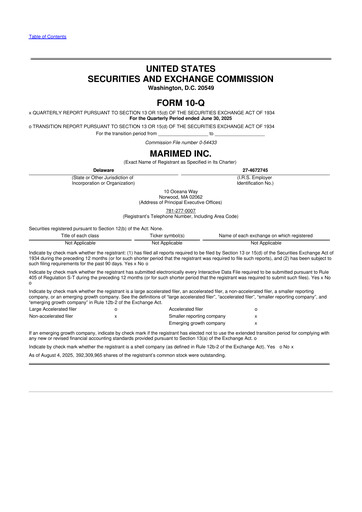 Thumbnail MariMed 10-Q Quarterly Report FY2025 