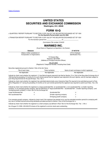 Thumbnail MariMed 10-Q Quarterly Report FY2026 