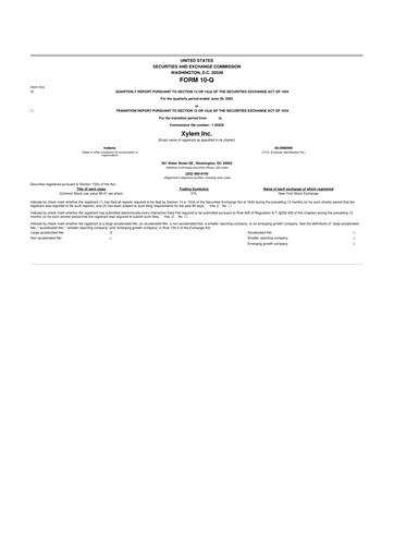 Thumbnail Xylem 10-Q Quarterly Report FY2025 