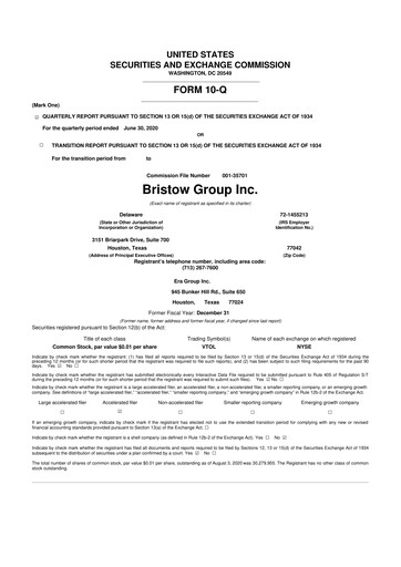 Thumbnail Bristow Group 10-Q Quarterly Report FY2021 