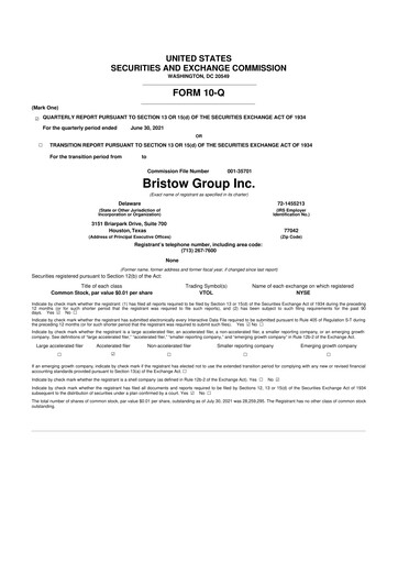 Thumbnail Bristow Group 10-Q Quarterly Report FY2022 