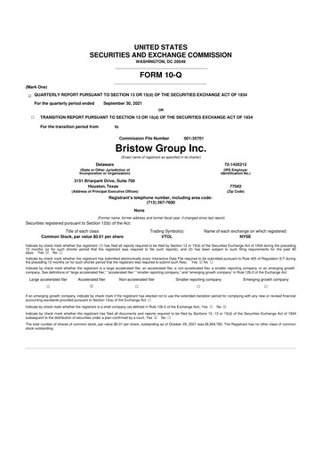 Thumbnail Bristow Group 10-Q Quarterly Report FY2022 