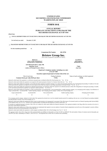 Thumbnail Bristow Group 10-K Annual Report 2023