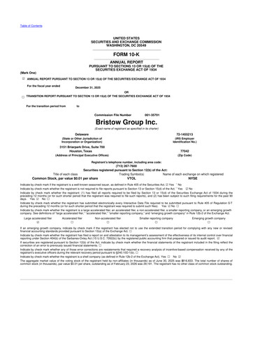 Vorschaubild Bristow Group 10-K Jahresbericht 2025