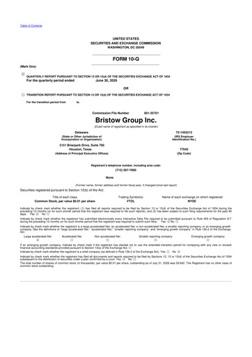 Thumbnail Bristow Group 10-Q Quarterly Report FY2026 