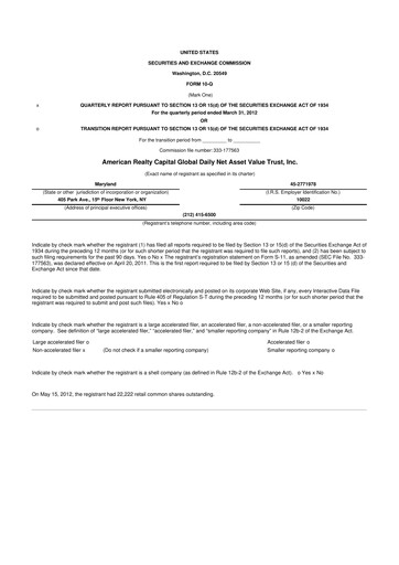 Miniature Global Net Lease
 10-Q Rapport trimestriel 2012 