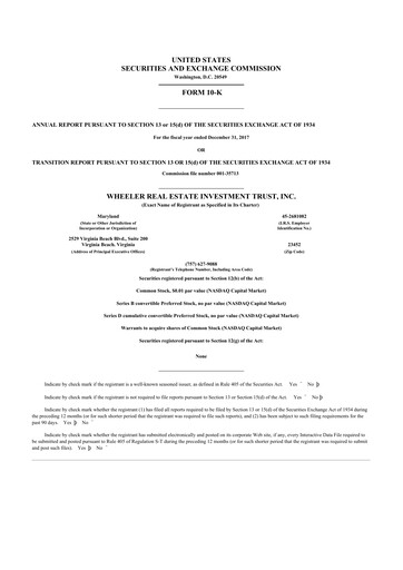 Vorschaubild Wheeler Real Estate Investment Trust 10-K Jahresbericht 2017