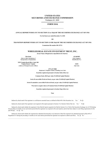 Vorschaubild Wheeler Real Estate Investment Trust 10-K Jahresbericht 2018