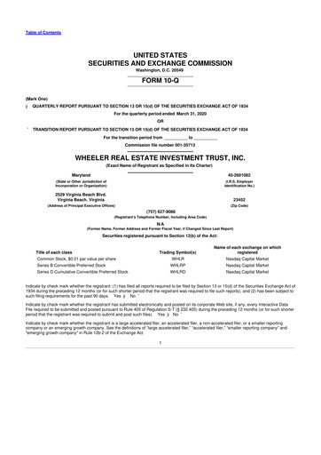 Vorschaubild Wheeler Real Estate Investment Trust 10-Q Quartalsbericht 2020 