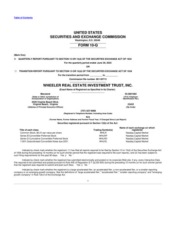 Vorschaubild Wheeler Real Estate Investment Trust 10-Q Quartalsbericht 2023 